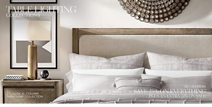 restoration hardware bedside lamps