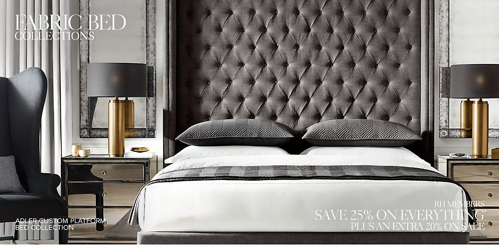Upholstered Bed Collections Rh