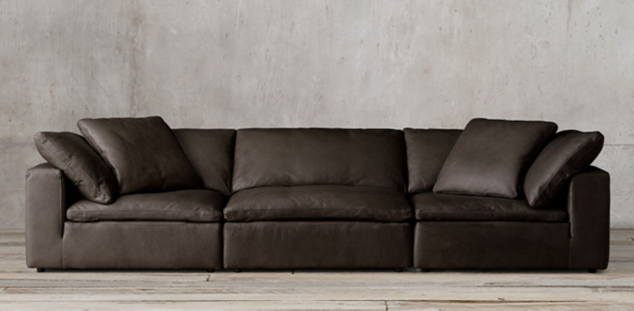 Cloud Modular Leather Sofa Rh