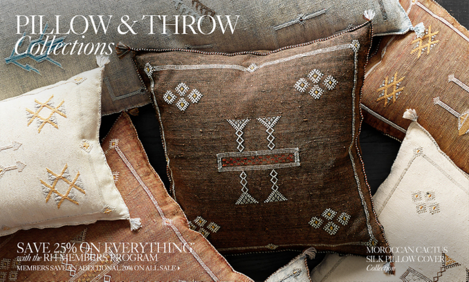 All Pillow & Throw Collections RH