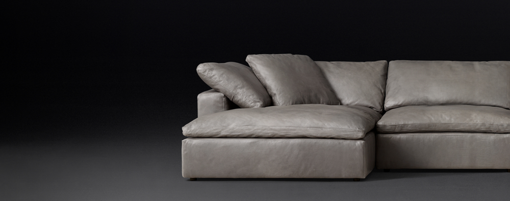 Cloud Collection Rh Modern, The Cloud Leather Sectional