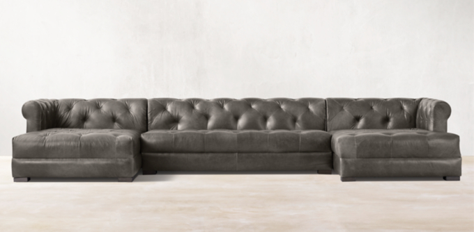 Modena Leather Chesterfield Sectionals