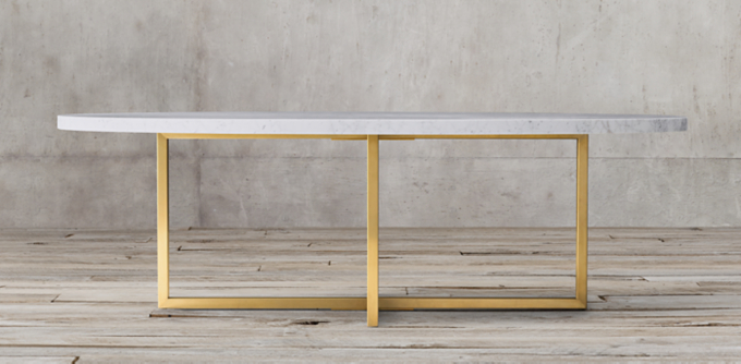 Metal Round Oval Dining Table Collections RH
