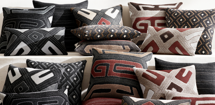 Sunbrella Kuba Cloth Pillow Collection Black Brown Rh Modern
