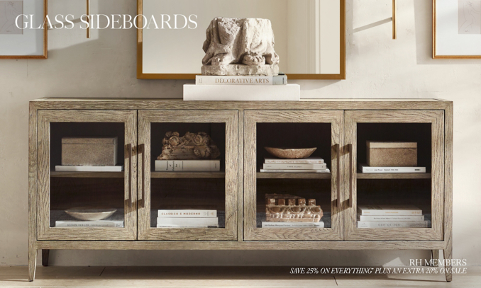 Glass Sideboards RH