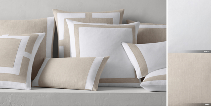 rh pillows and throws