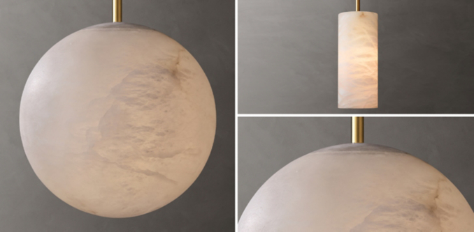 Hand-Carved Alabaster Pendant Collection