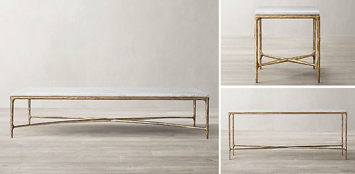 Metal Table Collections Rh, Restoration Hardware Metal Sofa Table