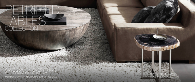 Petrified Table Collection Rh Modern