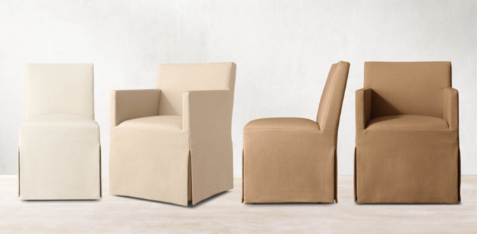 Ellison Track Arm Skirted Dining Chair