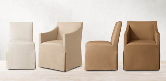 Ellison Slope Arm Skirted Dining Chair