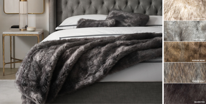 Restoration Hardware Fur Throw