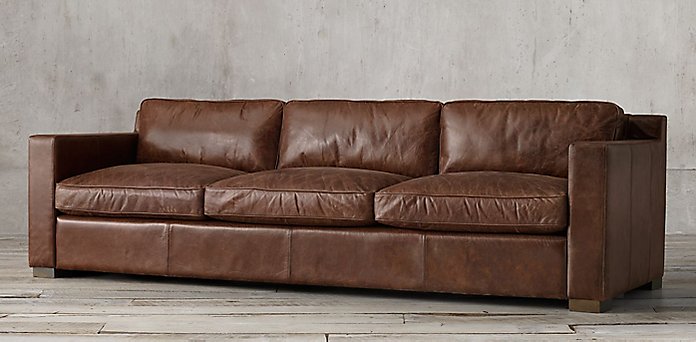 Collins Leather Collection Rh, Restoration Hardware Sofa Leather