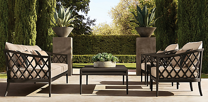 Greystone Aluminum Furniture Collection, Restoration Hardware Outdoor Furniture Clearance