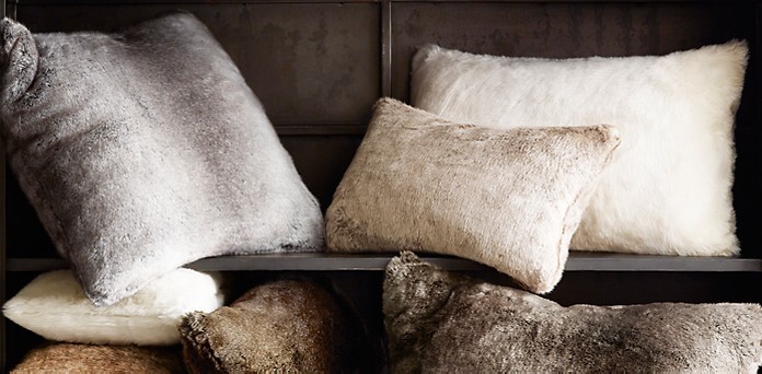 Luxe Faux Fur Pillow Collection Rh
