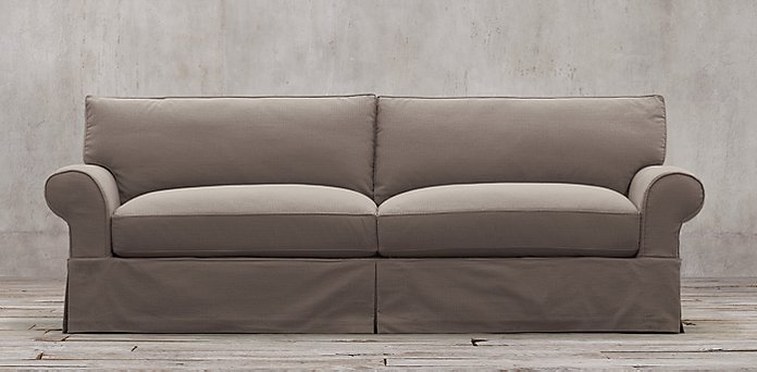 Grand Scale Roll Arm Collection Rh, Restoration Hardware Grand Scale Roll Arm Sofa Slipcover