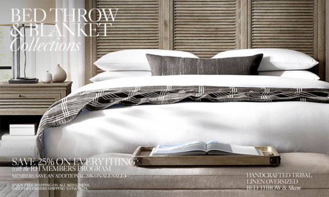 Bed Throws & Blankets RH