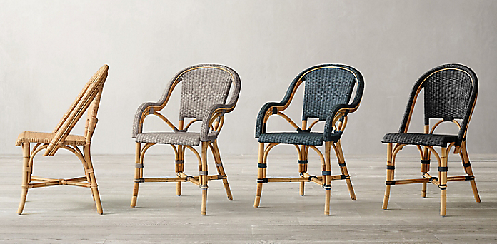 St Germain Rattan Dining Chair, White Wood And Rattan Dining Chairs