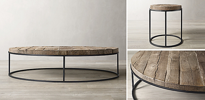 Coffee Table Collections Rh, Light Grey Wood Round Coffee Table