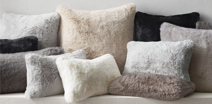 Lapin - Collection d'oreillers en fausse fourrure ultra-fine