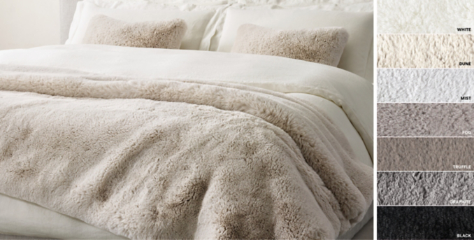 Restoration Hardware Fur Throw