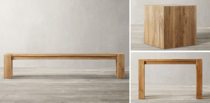 Reclaimed Russian Oak Parsons Coffee Table Collection Rh