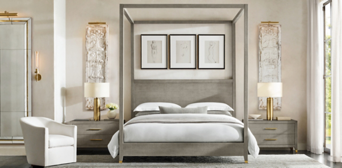 Popular restoration hardware outlet westbury Fabric Bed Collections Rh