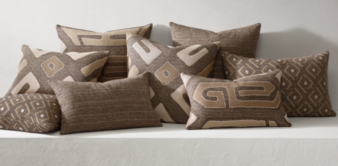 Kuba Cloth Outdoor Pillow Collection