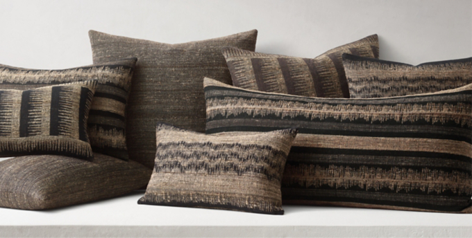 Restoration hardware store throws and pillows