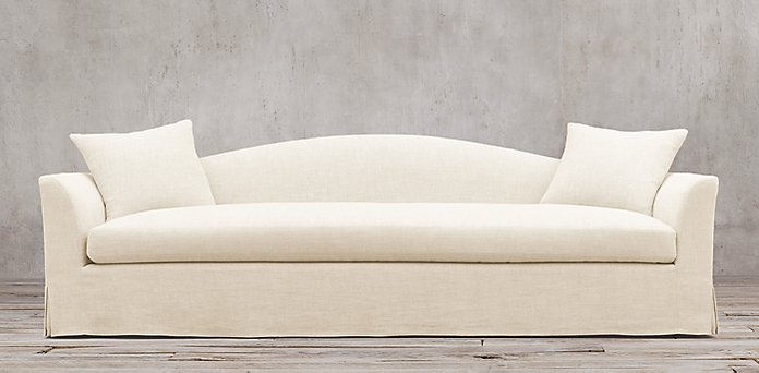 Belgian Camelback Available Slipcovered, Restoration Hardware Belgian Slipcovered Sofa