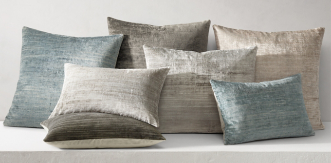 Restoration hardware velvet pillows sale