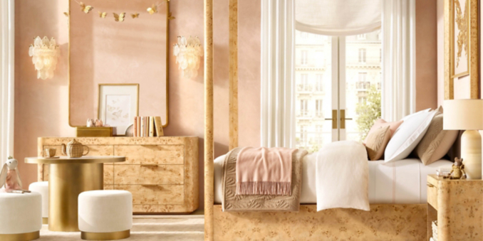 Bardot Burl Bed Collection