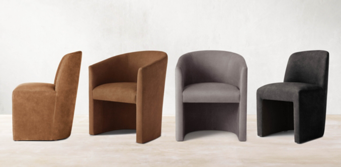 Arrondi Slope Arm Dining Chair