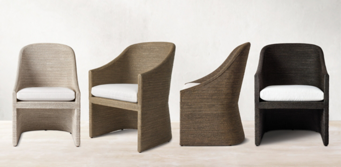 Marisol Seagrass Woven Open-Base Slope Dining Chair