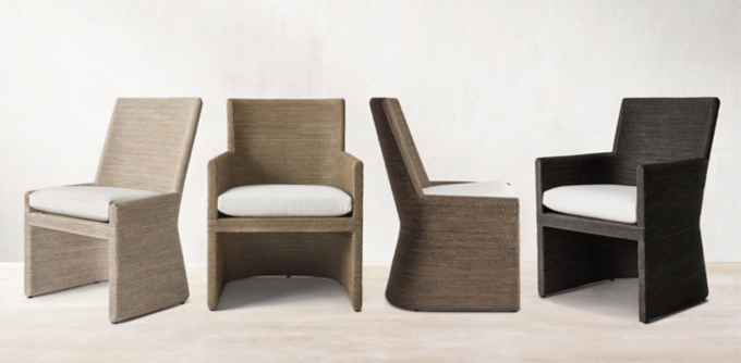 Marisol Seagrass Woven Open-Base Track Dining Chair