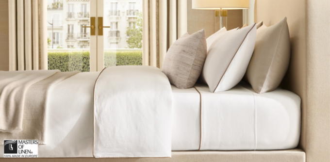 Italian Heritage Washed Piped Linen Bedding Collection