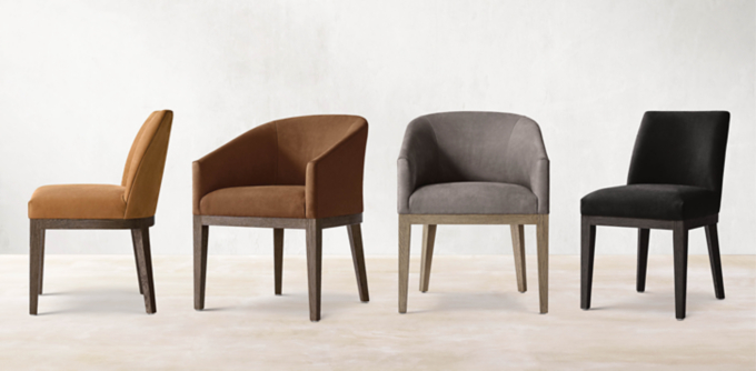 Morgan Barrelback Slope Arm Dining Chair