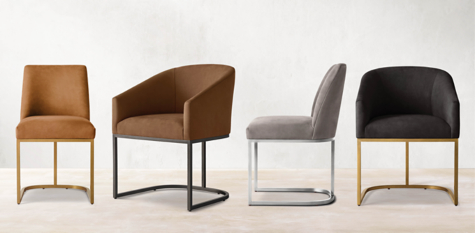 Emery Barrelback Slope Arm Dining Chair