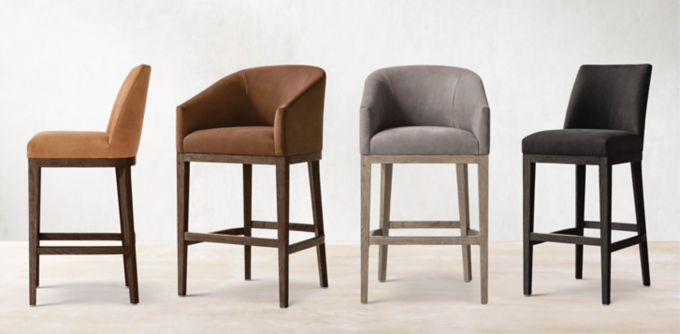 Morgan Barrelback Slope Arm Stool Collection