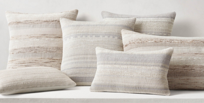 Restoration hardware hot sale throws and pillows