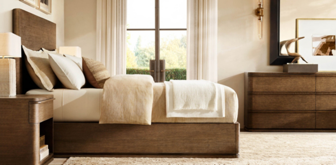 Rh store upholstered bed