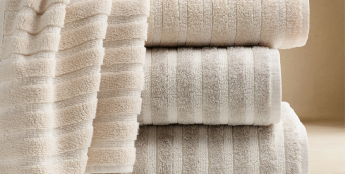 Ribbed Stripe Cotton Towel Collection