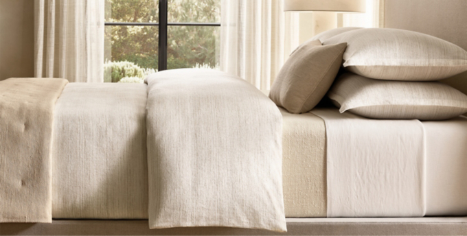 Striated Cotton-Linen Bedding Collection