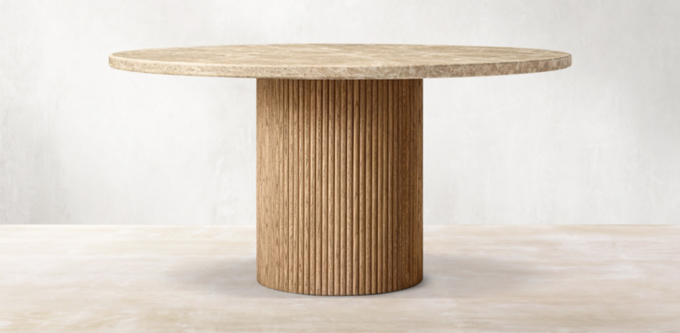 Mulholland Stone Round Dining Table Collection