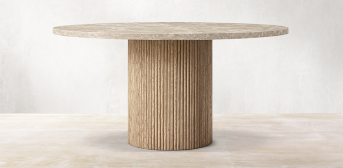 Mulholland Emperador Round Dining Table Collection