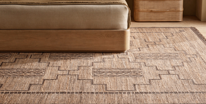 Javan Jute & Leather Rug