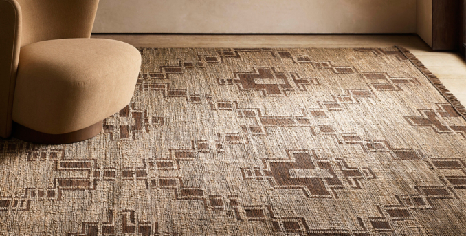 Ali Jute & Leather Rug