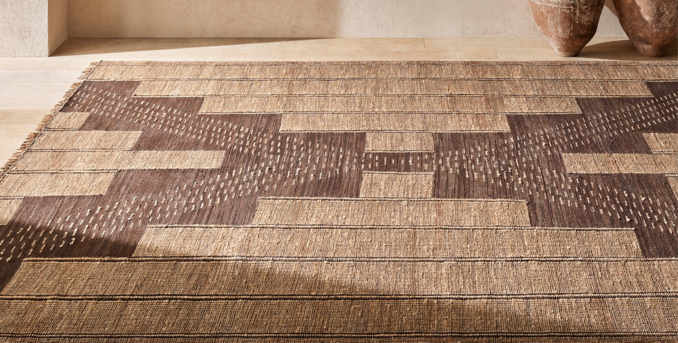 Tariq Jute & Leather Rug