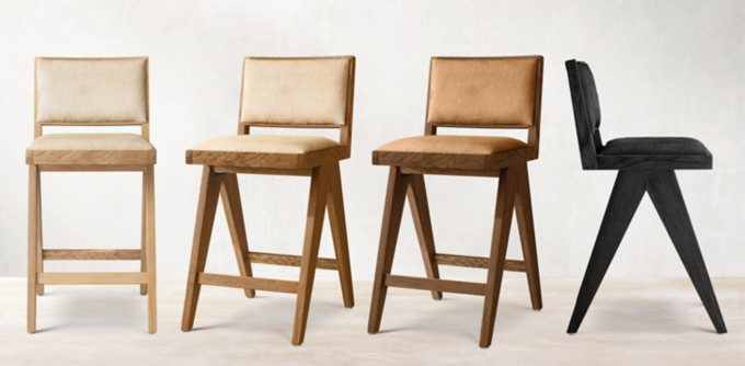 Jakob Framed Hair-On-Hide Stool Collection