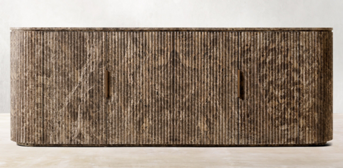 Byron Reeded Stone Sideboard Collection